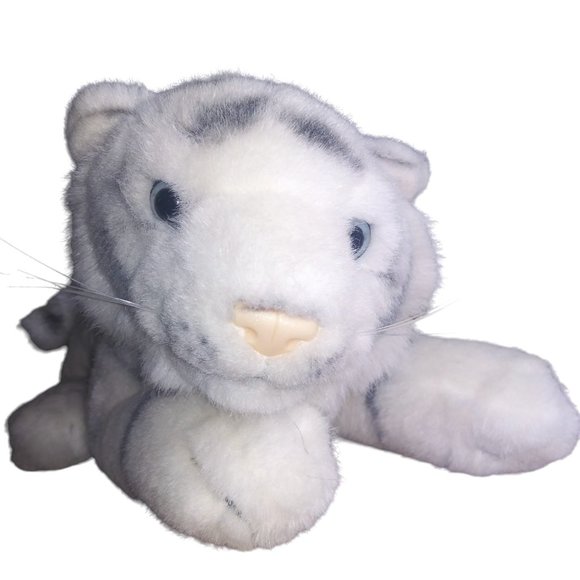 VTG Westcliff Collection White Tiger Realistic Stuffed Animal Plush 10 Inch Toy - Picture 1 of 10